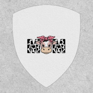 Cute Cow Mom Bow Graphic Design_1 Patch