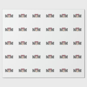 Cute Cow Mom Bow Graphic Design_1 Wrapping Paper