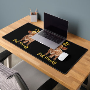 Cute Cow-Moody Cow Lovers Farm Cowgirl Baby Sunflo Desk Mat