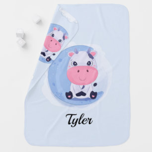 Cute Cow Nursery Baby Blanket