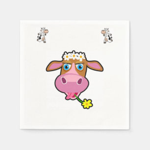 Cute Cow Paper Napkins