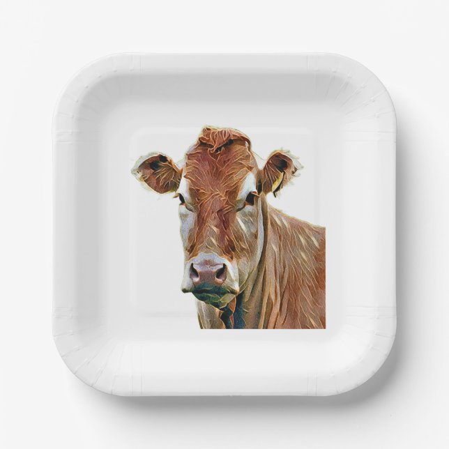 CUTE COW PAPER PLATES (Front)