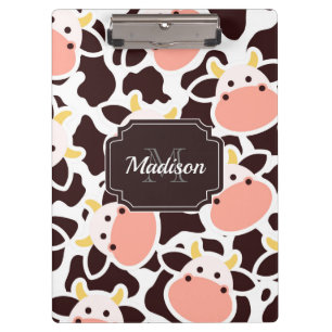 Cute Cow Pattern Clipboard