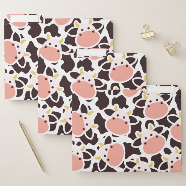 Cute Cow Pattern File Folder (Set)