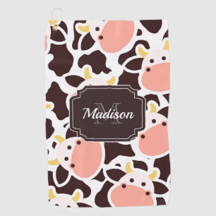 Cute Cow Pattern Golf Towel