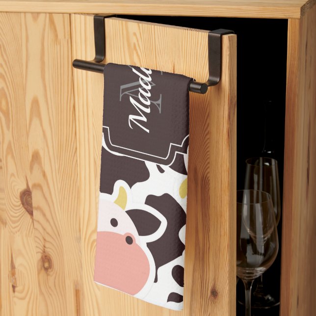 Cute Cow Pattern Kitchen Towel (Thirds Fold)