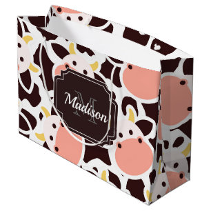 Cute Cow Pattern Large Gift Bag