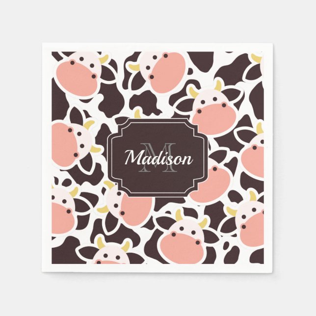 Cute Cow Pattern Napkins (Front)