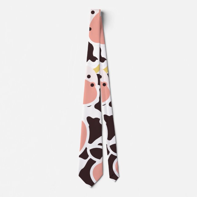 Cute Cow Pattern Neck Tie (Front)
