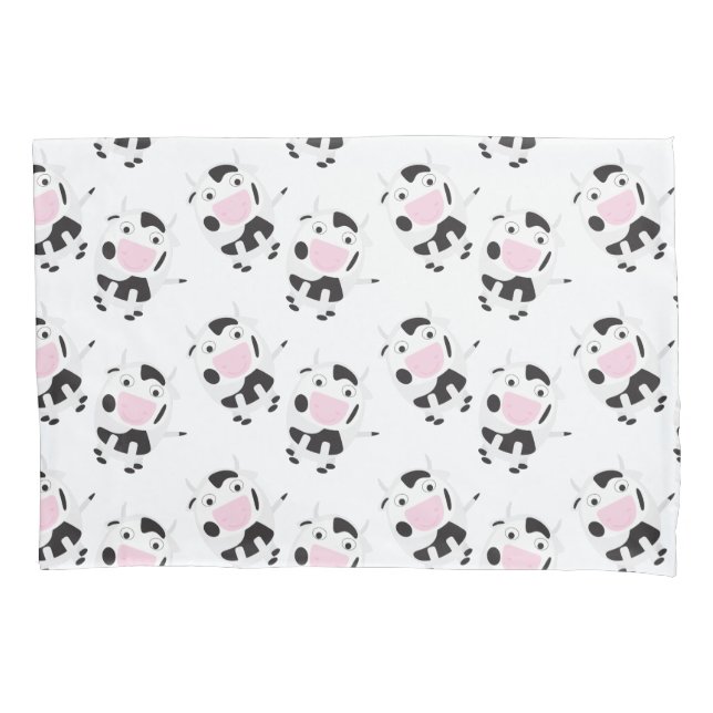 Cute Cow Pattern Pillow Case (Front)