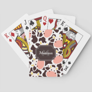 Cute Cow Pattern Poker Cards