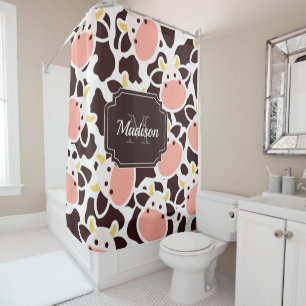 Cute Cow Pattern Shower Curtain