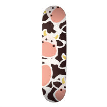 Cute Cow Pattern Skateboard