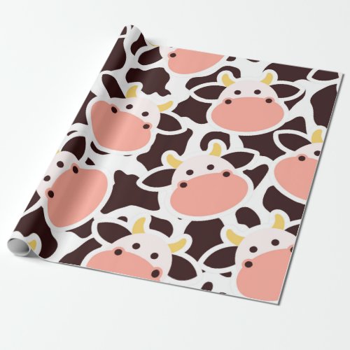 Cute Cow Pattern Wrapping Paper