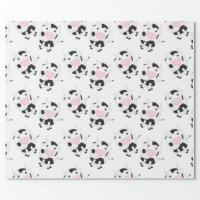 Cute Black and White Cow Print Wrapping Paper