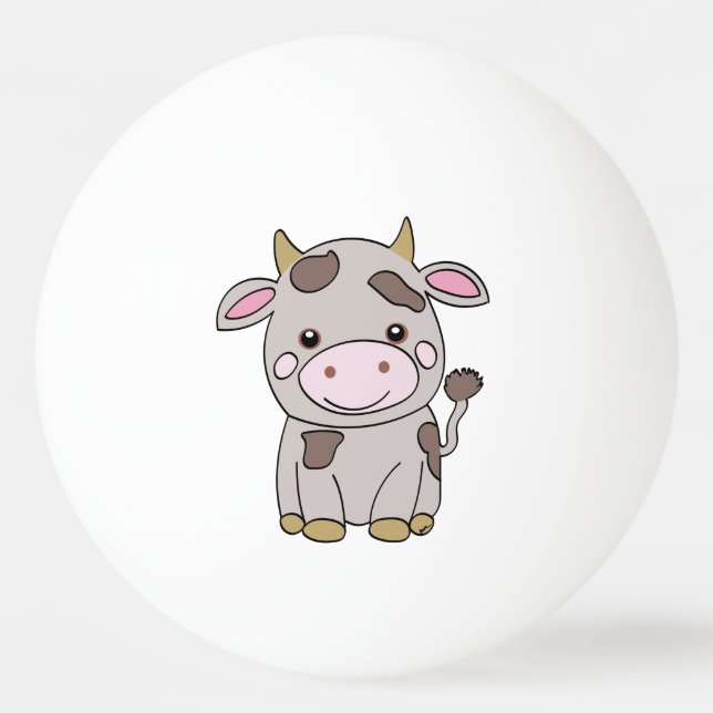 Cute cow ping pong ball (Front)