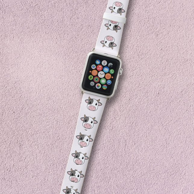 Cute Cow Pink Apple Watch Band (Cute Cow Pink Apple Watch Band)