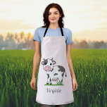 Cute Cow Pink Apron at Zazzle