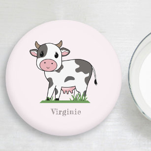 Cute Cow Pink Coaster