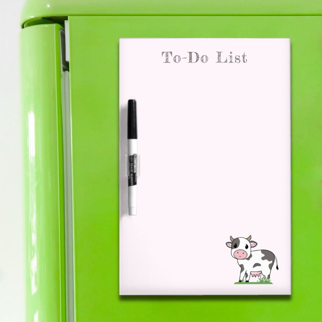 Cute Cow Pink Dry-Erase Board (Cute Cow Pink Dry-Erase Board)