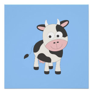 Cute cow poster