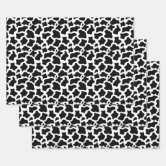 Glamorous Black Sparkly Glitter Sequins Cow Print Wrapping Paper