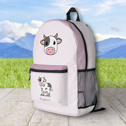Cute Cow  Printed Backpack