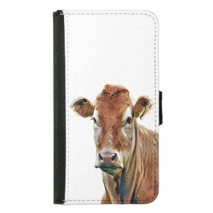 CUTE COW SAMSUNG GALAXY S5 WALLET CASE