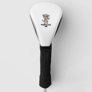 Cute Cow Shirt With Glasses Perfect Vibes Golf Head Cover