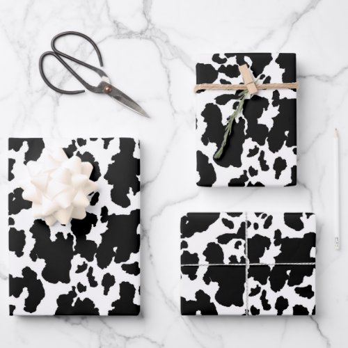 cute cow spots Country pattern party Wrapping Paper Sheets