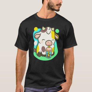Cute Cow Tea Bubble Tea  Cow T-Shirt