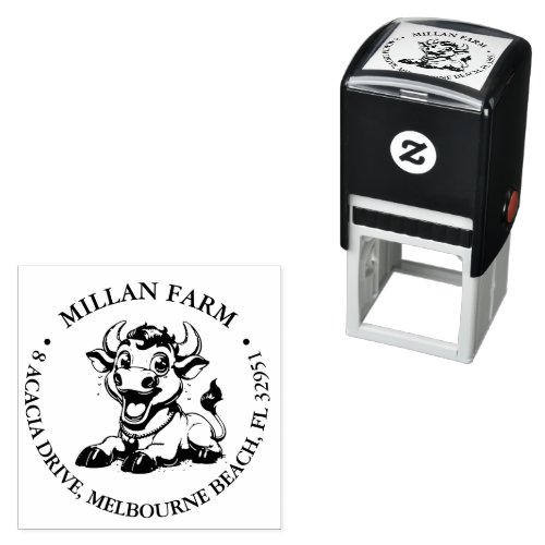 Cute Cow theme Self_inking Stamp