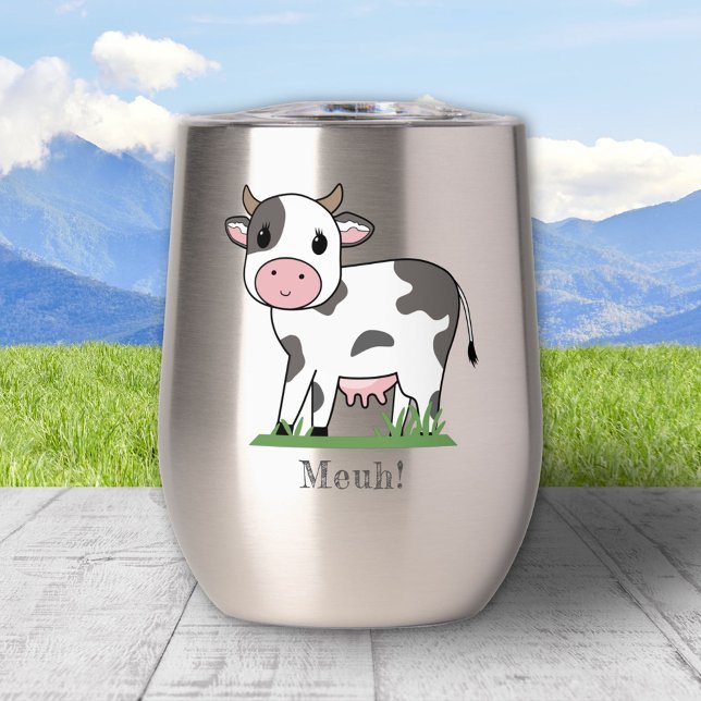 Cute Cow  Thermal Wine Tumbler (Cute Cow Tumbler)