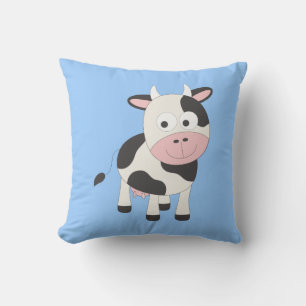 Cute cow throw pillow