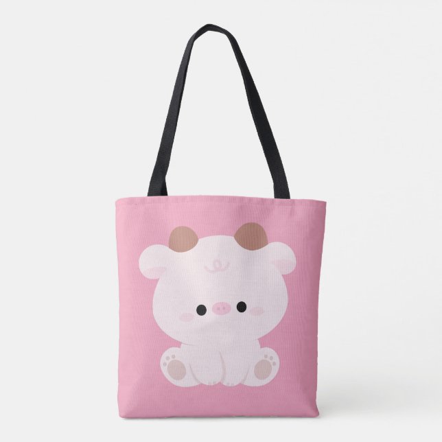 Cute Cow Tote Bag (Back)