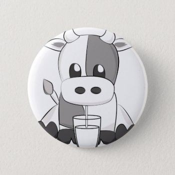 Cute Cow - Vaquinha Fofa Pinback Button by escapefromreality at Zazzle