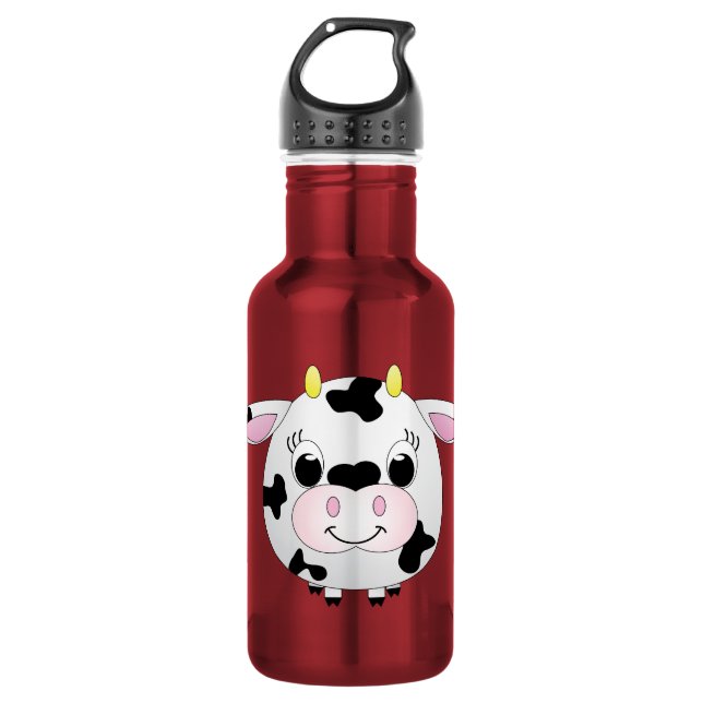 Cute Cow Water Bottle (Front)