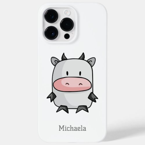 Cute Cow with Horns Illustration  Case_Mate iPhone 14 Pro Max Case