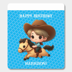 Cute Cowboy and Horse Western Birthday Blue Breath Savers® Mints