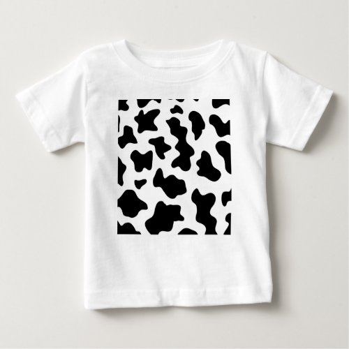 cute cowboy black and white farm cow print baby T_Shirt