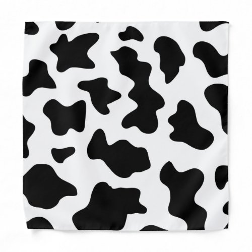cute cowboy black and white farm cow print bandana