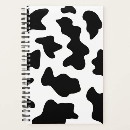 cute cowboy black and white farm cow print planner