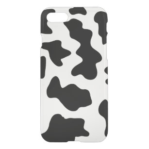 cute cowboy black and white farm cow print iPhone SE/8/7 case