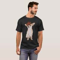 Cute Cowboy Chihuahua Dog T-Shirt