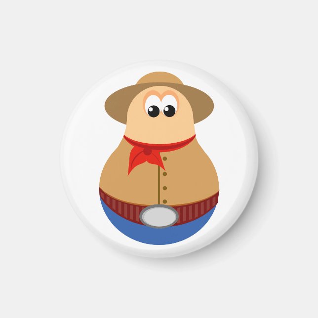 Cute Cowboy Design Magnet (Front)