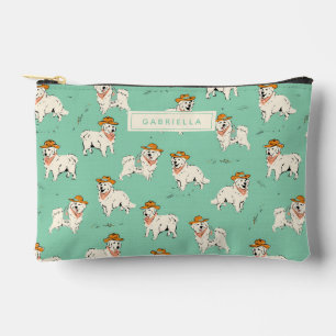 Cute Cowboy Dog Lover Personalized Western Gift Accessory Pouch