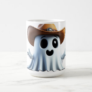 Cute Cowboy Ghost In Western Hat 🤠 Coffee Mug