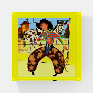 cute cowboy paperweight
