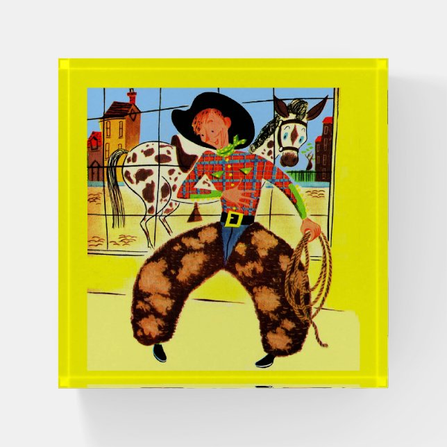 cute cowboy paperweight (Front)