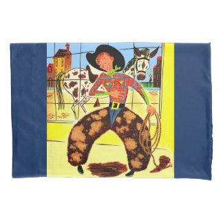cute cowboy pillow case